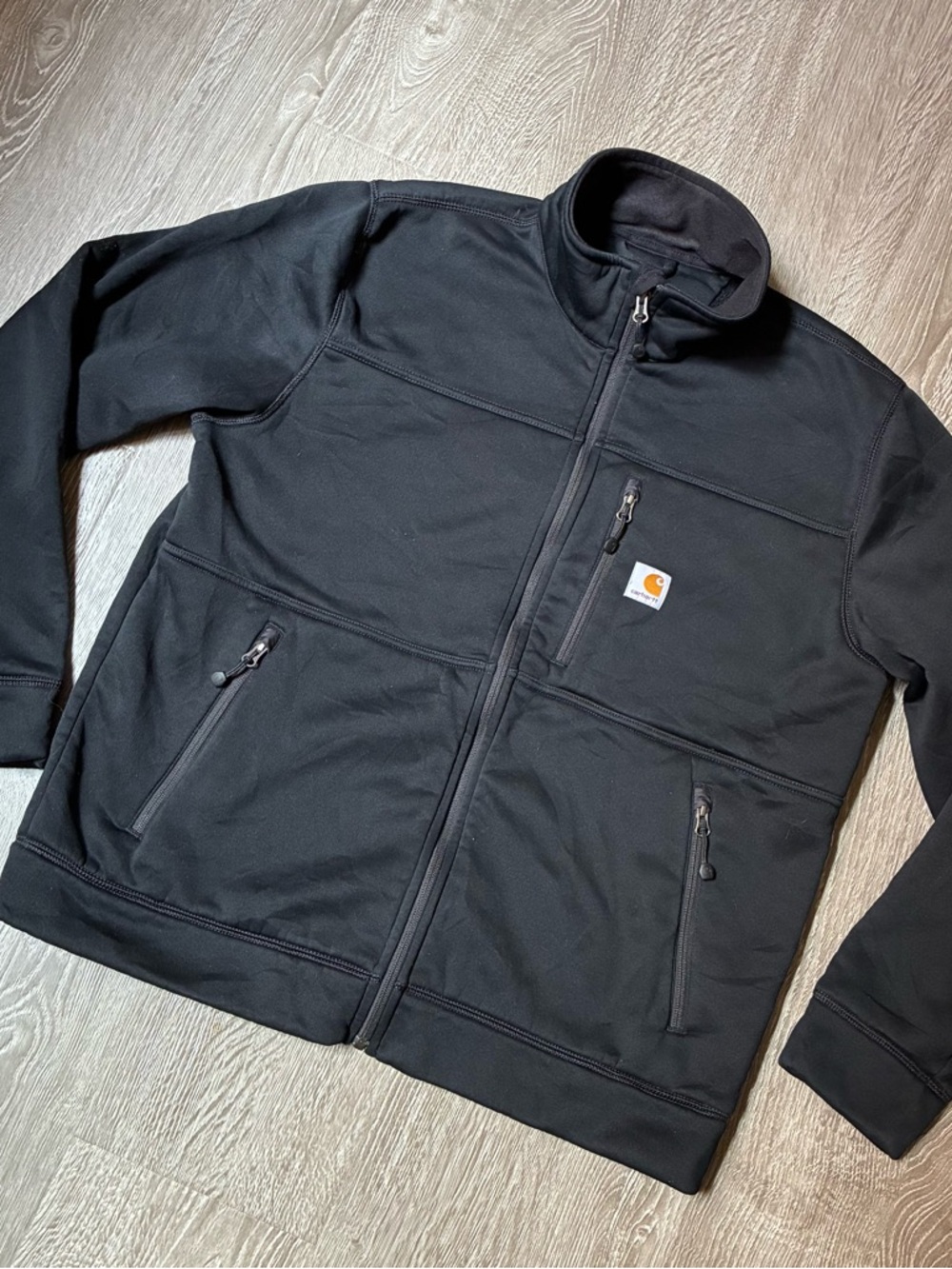 Carhartt Black Softshell Fleece Lined Jacket Size Large